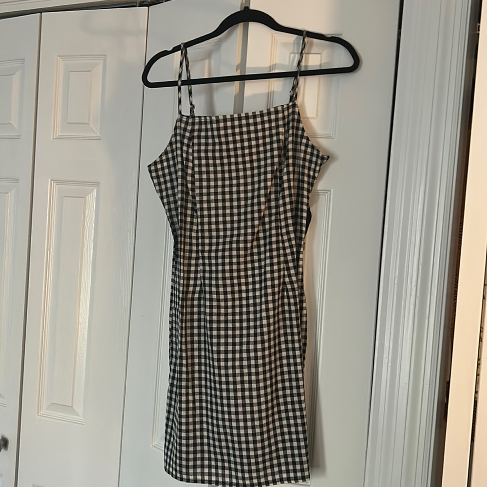 Checkered Back and White dress, Brand Unkown